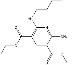 2-Amino-6-butylaminopyridine-3,5-dicarboxylic acid diethyl ester Struktur