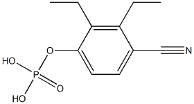 Phosphoric acid diethyl(4-cyanophenyl) ester Struktur