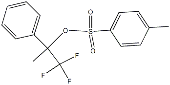 4-Methylbenzenesulfonic acid 1-(trifluoromethyl)-1-(phenyl)ethyl ester Struktur