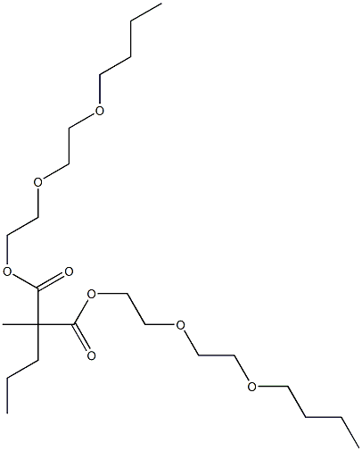 Methylpropylmalonic acid bis[2-(2-butoxyethoxy)ethyl] ester Struktur