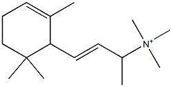 1-Methyl-3-(2,2,6-trimethyl-5-cyclohexen-1-yl)-2-propenyltrimethylaminium Struktur