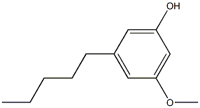 3-Methoxy-5-pentylphenol Struktur