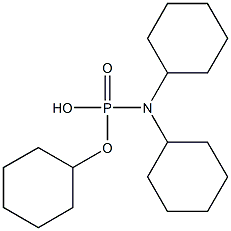 N,N-Dicyclohexylamidophosphoric acid cyclohexyl ester Struktur