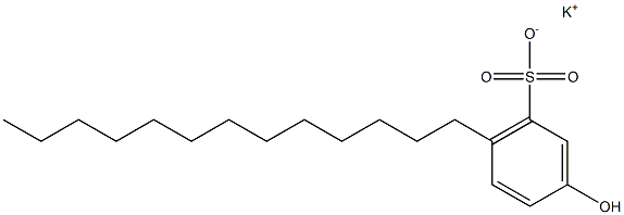 3-Hydroxy-6-tridecylbenzenesulfonic acid potassium salt Struktur