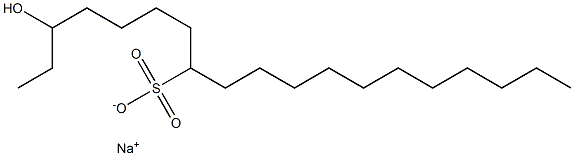 3-Hydroxynonadecane-8-sulfonic acid sodium salt Struktur