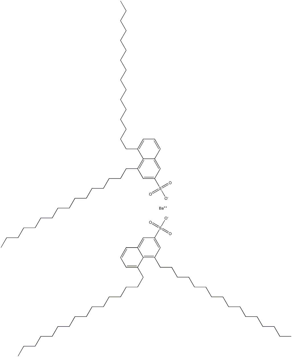 Bis(4,5-dihexadecyl-2-naphthalenesulfonic acid)barium salt Struktur