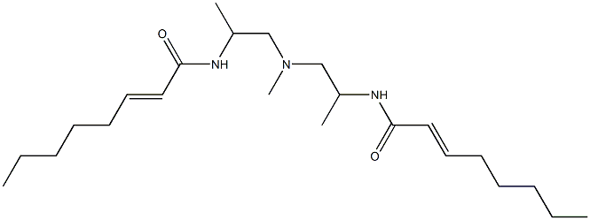 N,N'-[Methyliminobis(1-methyl-2,1-ethanediyl)]bis(2-octenamide) Struktur