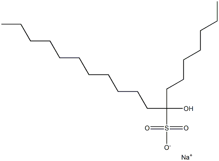 8-Hydroxynonadecane-8-sulfonic acid sodium salt Struktur