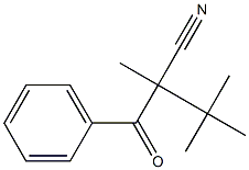 2-Benzoyl-2,3,3-trimethylbutanenitrile Struktur