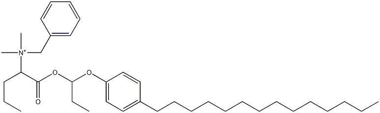 N,N-Dimethyl-N-benzyl-N-[1-[[1-(4-tetradecylphenyloxy)propyl]oxycarbonyl]butyl]aminium Struktur