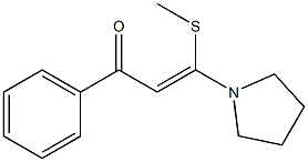 (Z)-3-(Methylthio)-3-(pyrrolidin-1-yl)-1-phenyl-2-propen-1-one Struktur