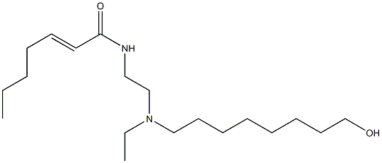 N-[2-[N-Ethyl-N-(8-hydroxyoctyl)amino]ethyl]-2-heptenamide Struktur