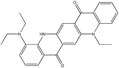 4-(Diethylamino)-12-ethyl-5,12-dihydroquino[2,3-b]acridine-7,14-dione Struktur