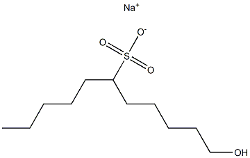 1-Hydroxyundecane-6-sulfonic acid sodium salt Struktur