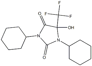 5-Hydroxy-5-(trifluoromethyl)-1,3-dicyclohexyl-1H-imidazole-2,4(3H,5H)-dione Struktur