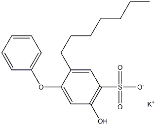 5-Hydroxy-2-heptyl[oxybisbenzene]-4-sulfonic acid potassium salt Struktur