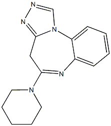 5-Piperidino-4H-[1,2,4]triazolo[4,3-a][1,5]benzodiazepine Struktur