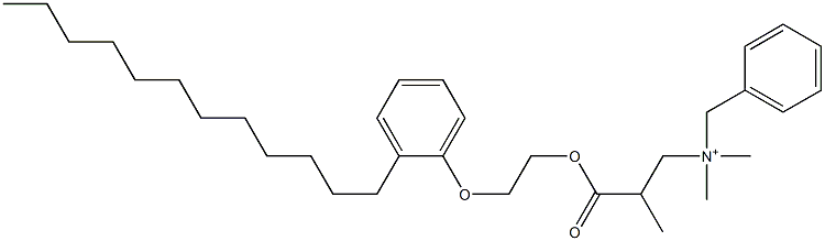 N,N-Dimethyl-N-benzyl-N-[2-[[2-(2-dodecylphenyloxy)ethyl]oxycarbonyl]propyl]aminium Struktur