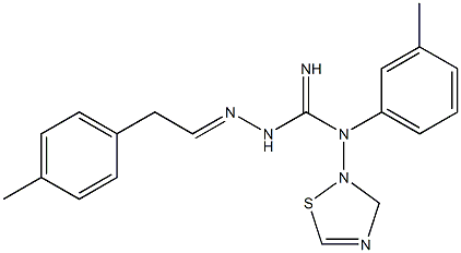 Dihydro-N-[(imino)[2-[2-(4-methylphenyl)ethylidene]hydrazino]methyl]-N-(3-methylphenyl)-1,2,4-thiadiazol-2(3H)-amine Struktur