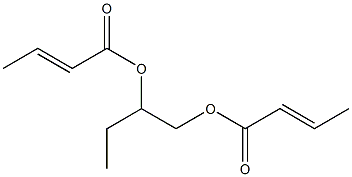 Bis[(E)-2-butenoic acid]1-(1,2-dihydroxyethyl)ethane-1,2-diyl ester Struktur