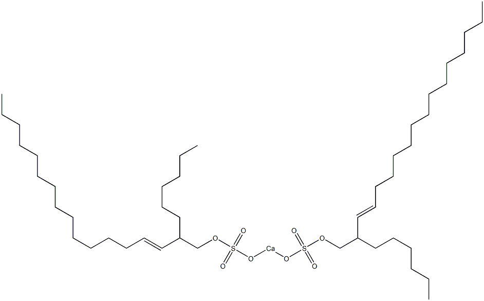 Bis(2-hexyl-3-heptadecenyloxysulfonyloxy)calcium Struktur