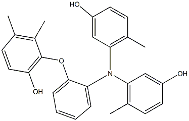 N,N-Bis(3-hydroxy-6-methylphenyl)-2-(6-hydroxy-2,3-dimethylphenoxy)benzenamine Struktur