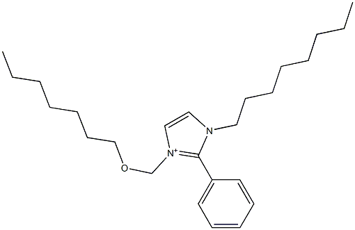 1-Octyl-2-phenyl-3-[(heptyloxy)methyl]-1H-imidazol-3-ium Struktur