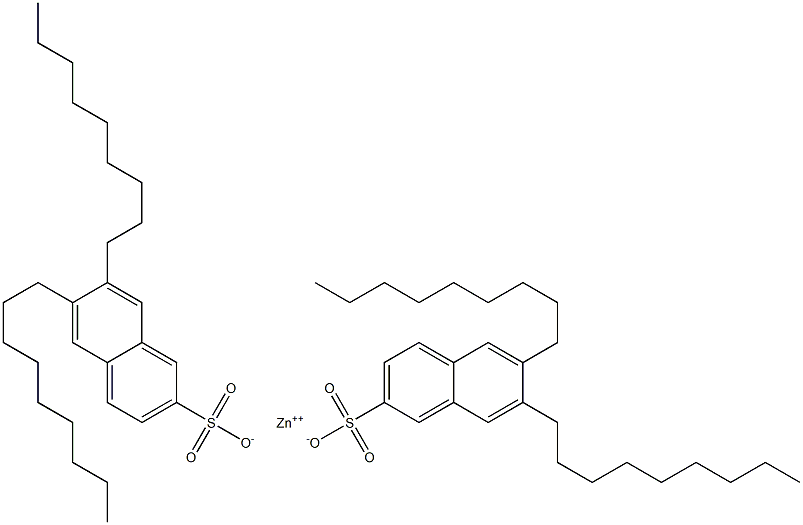 Bis(6,7-dinonyl-2-naphthalenesulfonic acid)zinc salt Struktur