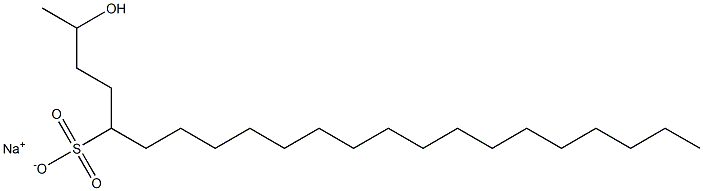 2-Hydroxydocosane-5-sulfonic acid sodium salt Struktur