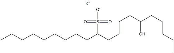 15-Hydroxyicosane-10-sulfonic acid potassium salt Struktur