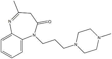 1-[3-(4-Methylpiperazin-1-yl)propyl]-4-methyl-1H-1,5-benzodiazepin-2(3H)-one Struktur