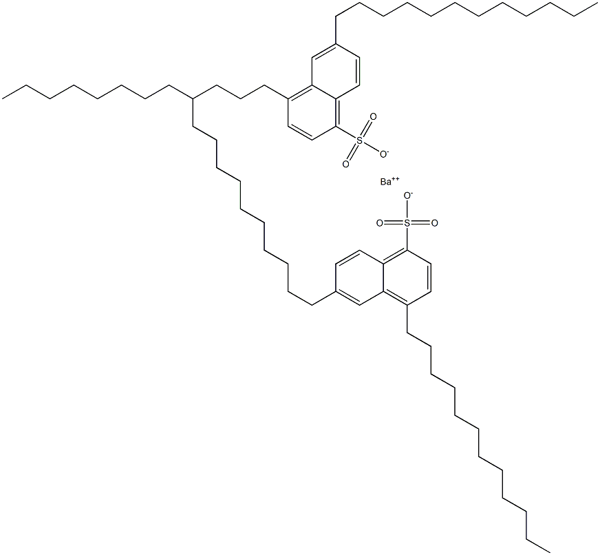 Bis(4,6-didodecyl-1-naphthalenesulfonic acid)barium salt Struktur