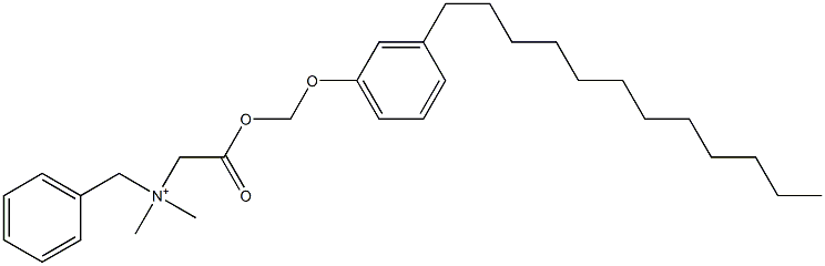 N,N-Dimethyl-N-benzyl-N-[[[(3-dodecylphenyloxy)methyl]oxycarbonyl]methyl]aminium Struktur