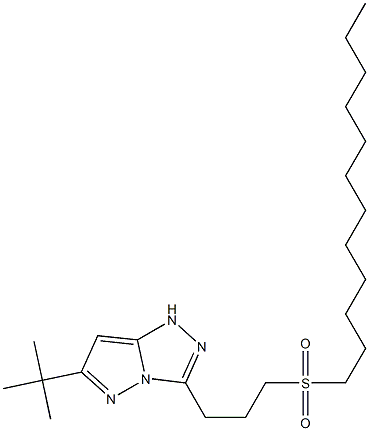 6-tert-Butyl-3-(3-dodecylsulfonylpropyl)-1H-pyrazolo[5,1-c][1,2,4]triazole Struktur