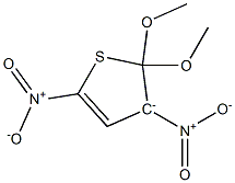 3,5-Dinitro-2,3-dihydro-2,2-dimethoxythiophen-3-ide Struktur