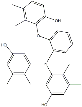 N,N-Bis(5-hydroxy-2,3-dimethylphenyl)-2-(6-hydroxy-2,3-dimethylphenoxy)benzenamine Struktur