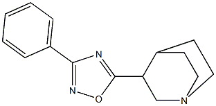 5-(1-Azabicyclo[2.2.2]octan-3-yl)-3-phenyl-1,2,4-oxadiazole Struktur