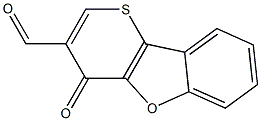 4-Oxo-4H-thiopyrano[3,2-b]benzofuran-3-carbaldehyde Struktur