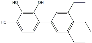 4-(3,4,5-Triethylphenyl)benzene-1,2,3-triol Struktur