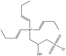 N,N-Di(1-butenyl)-N-(2-hydroxy-3-sulfonatopropyl)-1-buten-1-aminium Struktur