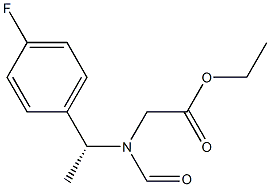 N-[(R)-1-(4-Fluorophenyl)ethyl]-N-formylglycine ethyl ester Struktur