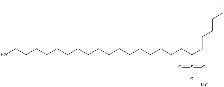 24-Hydroxytetracosane-7-sulfonic acid sodium salt Struktur