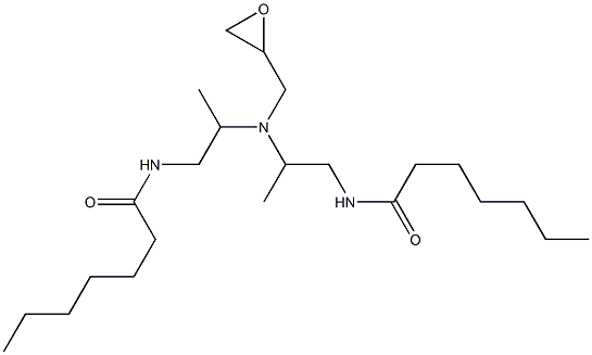 N,N'-[(Oxiran-2-ylmethylimino)bis(2-methyl-2,1-ethanediyl)]bis(heptanamide) Struktur