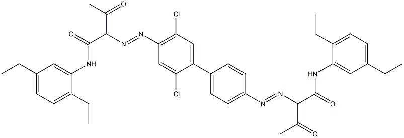 4,4'-Bis[[1-(2,5-diethylphenylamino)-1,3-dioxobutan-2-yl]azo]-2,5-dichloro-1,1'-biphenyl Struktur