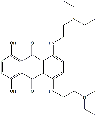 1,4-Dihydroxy-5,8-bis(2-diethylaminoethylamino)-9,10-anthraquinone Struktur