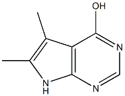 5,6-Dimethyl-7H-pyrrolo[2,3-d]pyrimidin-4-ol Struktur