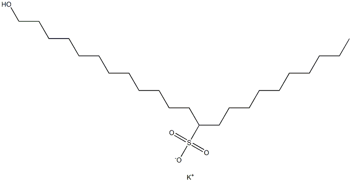 23-Hydroxytricosane-11-sulfonic acid potassium salt Struktur