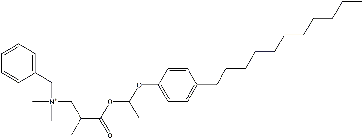 N,N-Dimethyl-N-benzyl-N-[2-[[1-(4-undecylphenyloxy)ethyl]oxycarbonyl]propyl]aminium Struktur