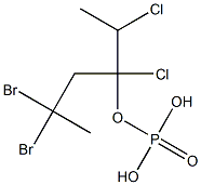 Phosphoric acid hydrogen (2,2-dibromopropyl)(1,2-dichloropropyl) ester Struktur