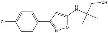 3-(p-Chlorophenyl)-5-[(2-hydroxy-1,1-dimethylethyl)amino]isoxazole Struktur